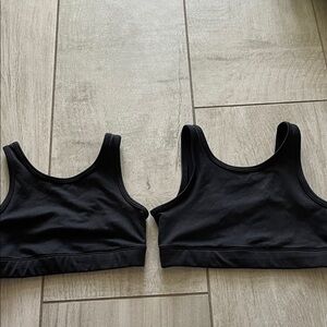 Zella Black Girls' Athletic Crop Tops - Twin Pack